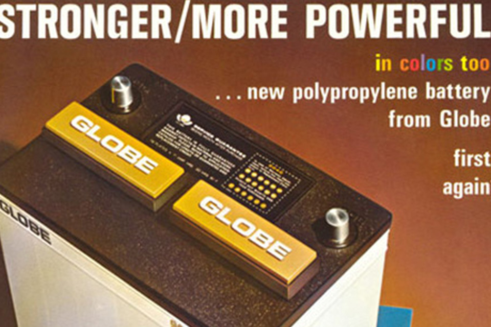 A newspaper ad for a automotive battery