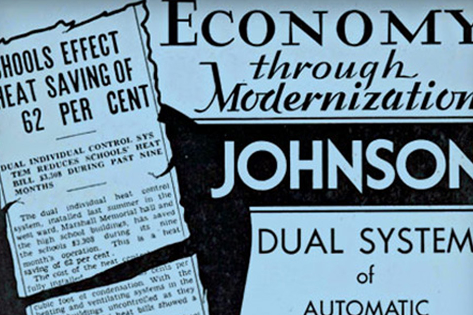 A newspaper ad about the cost benefits offered by the Dual Thermostat